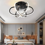 Round Flower Cage LED Dimmable with Remote Bladeless Ceiling Fans Lamp - Lamp Outdoor