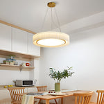 Circular Pleated 3 Step Dimming Light LED Nordic Ceiling Light Chandeliers - Lamp Outdoor