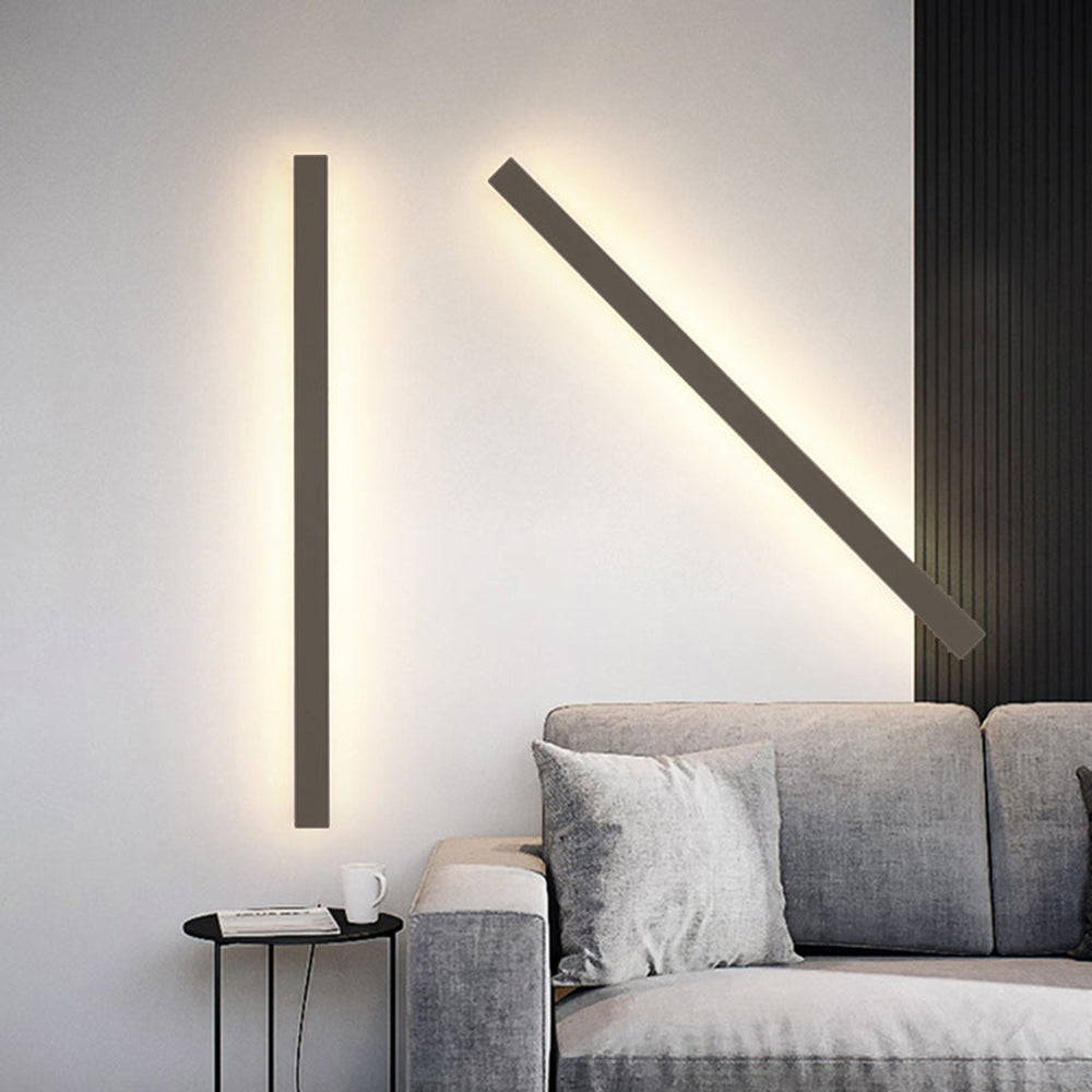 Arisha Sleek Minimalist Rimless Linear Metal Outdoor Wall Light - Letslighting