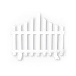 8 - Pack Wave - Shaped Solar LED Lighted Garden Fence for Christmas