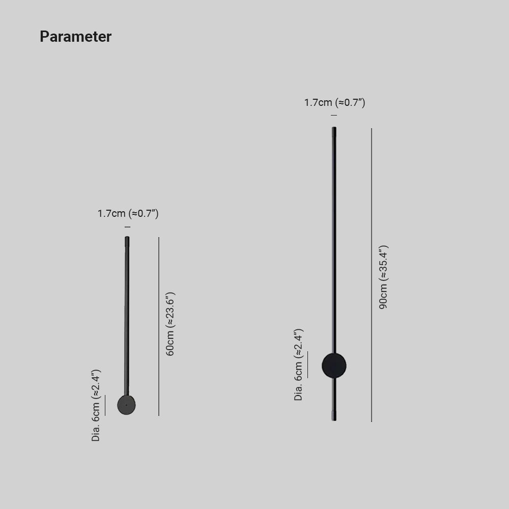 Arisha Minimalist Rotatable Linear LED Outdoor Wall Lamp Corridor Garden - Letslighting