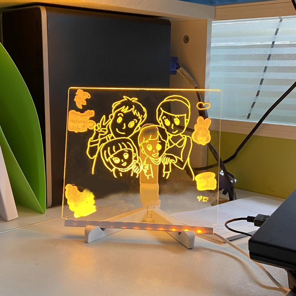 LED Acrylic Message Board Colorful Writable Table Lamp - Lamp Outdoor