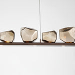 Irregular Glass Shade Stone Creative Cognac Color Modern Chandelier - Lamp Outdoor