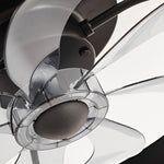 Round Inverter Mute LED Dimmable Modern Bladeless Ceiling Fans with Remote - Lamp Outdoor