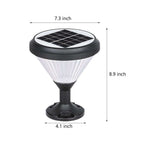 9-In H Waterproof Black Post Solar LED Pier Mount Light - Lamp Outdoor