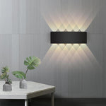 Ray Modern Rectangular Metal Outdoor Wall Lamp Water-Wave - Letslighting