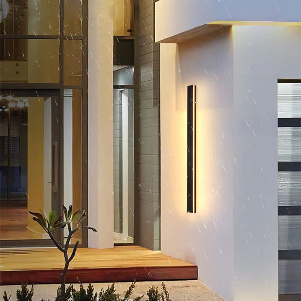 Arisha Ripple Minimalist Linear LED Outdoor Wall Lamp Metal Garden Corridor Balcony - Letslighting