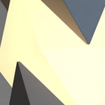Modern angular post light with geometric V-shaped design creating dramatic upward and downward illumination