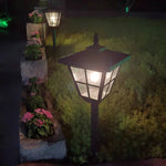 Ray Modern Lantern Shaped Metal Solar Outdoor Bollard Light - Lamp Outdoor