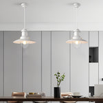 Round Retro Metal Hat Industrial Style Small Chandelier Pendant Lights - Lamp Outdoor