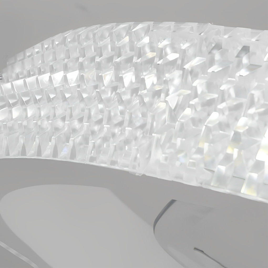 Round Inverter Mute LED Dimmable Modern Bladeless Ceiling Fans with Remote - Lamp Outdoor