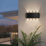 Ray Modern Rectangular Metal Outdoor Wall Lamp Water-Wave - Letslighting
