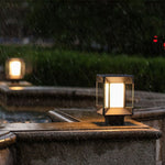 Ray Modern Rectangular Metal Glass Outdoor Lamp - - Letslighting