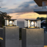 Ray Modern Transparent Rectangular Metal Glass Outdoor Floor Lamp - Letslighting