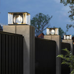 Ray Modern Transparent Rectangular Metal Glass Outdoor Floor Lamp - Letslighting