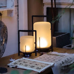 Ray Minimalist Cylinder Glass Acrylic Outdoor Floor Lamp - Lamp Outdoor