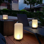 Ray Minimalist Cylinder Glass Acrylic Outdoor Floor Lamp - Lamp Outdoor