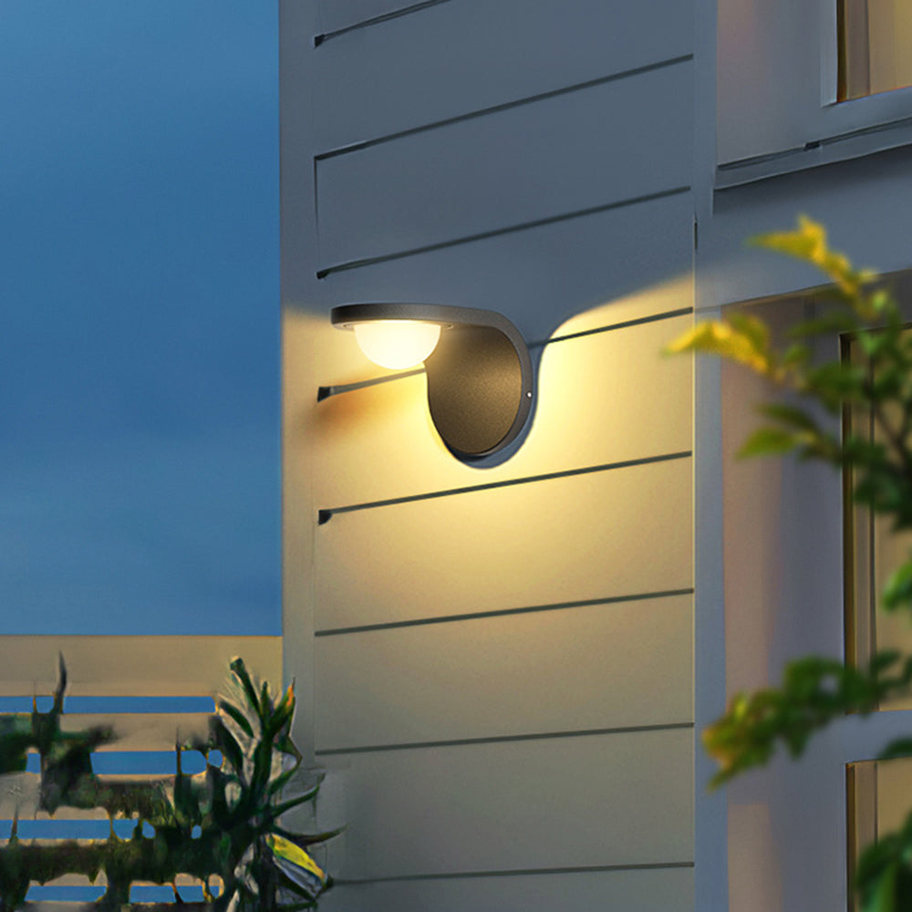 Ray Modern Arc Metal Acrylic Solar Waterproof Adjustable Outdoor Wall Lamp - Lamp Outdoor