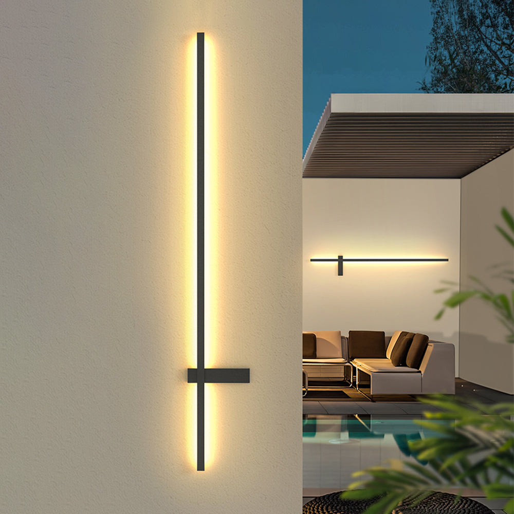 Arisha Minimalist Duo-Linear Metal Outdoor Wall Lamp - Letslighting