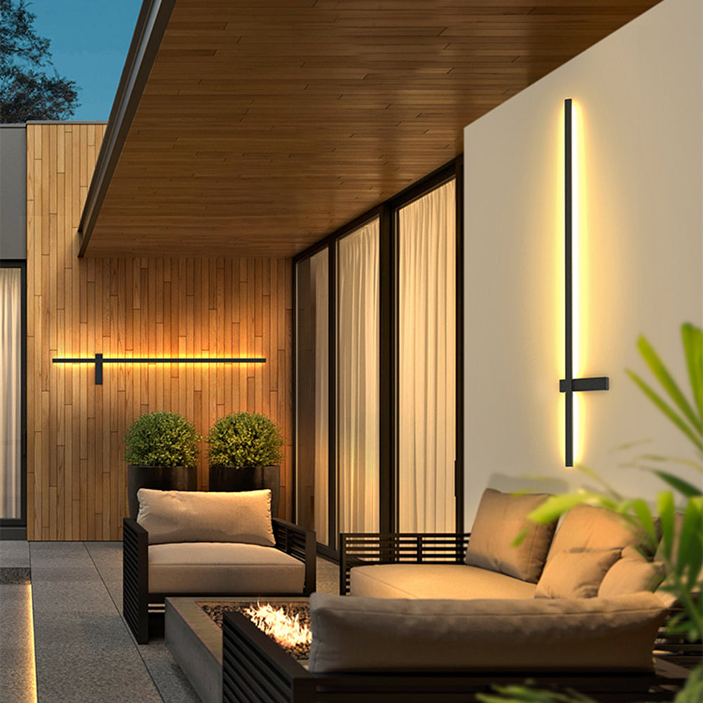 Arisha Minimalist Duo-Linear Metal Outdoor Wall Lamp - Letslighting