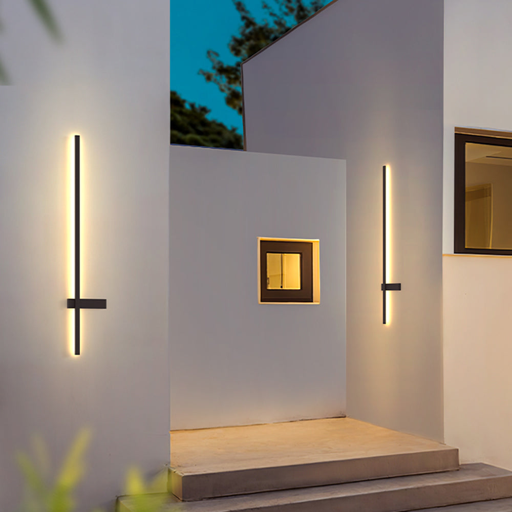 Arisha Minimalist Duo-Linear Metal Outdoor Wall Lamp - Letslighting