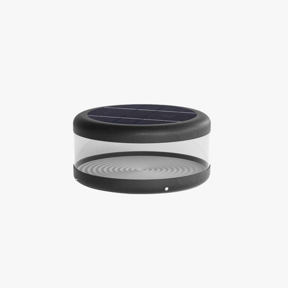 Ray Modern Cylinder Metal Solar Lamp Outdoor, Warm Light - Lamp Outdoor