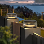 Ray Modern Cylinder Metal Solar Lamp Outdoor, Warm Light - Letslighting