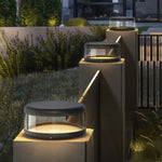 Ray Modern Cylinder Metal Solar Lamp Outdoor, Warm Light - Letslighting