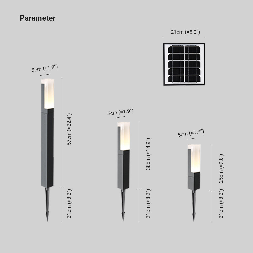 Ray Modern Metal Solar Outdoor Path Light - Lamp Outdoor