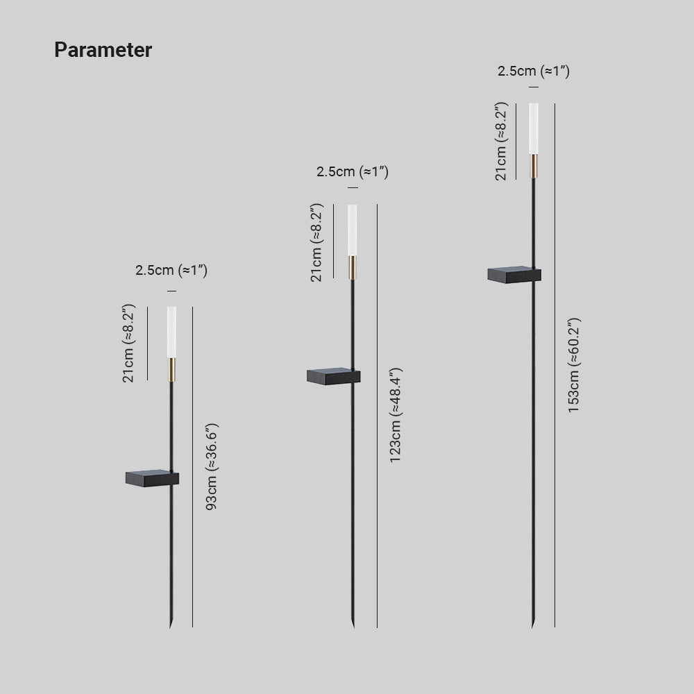 Ray Modern Metal Reed Solar Outdoor Post Light - Lamp Outdoor