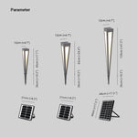Valentina Modern Trigonal Linear Solar Outdoor Path Light - Lamp Outdoor