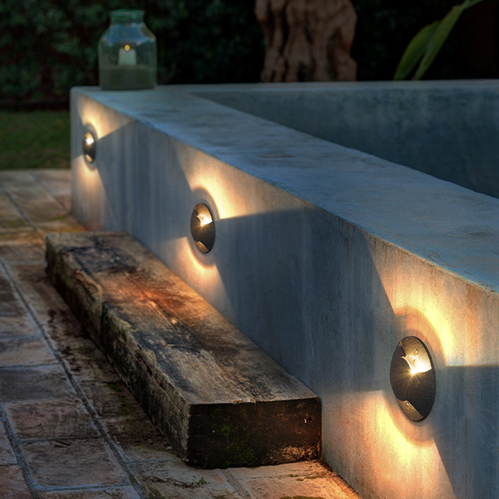 Ray Metal Cylindrical Outdoor Step Deck Light - Lamp Outdoor