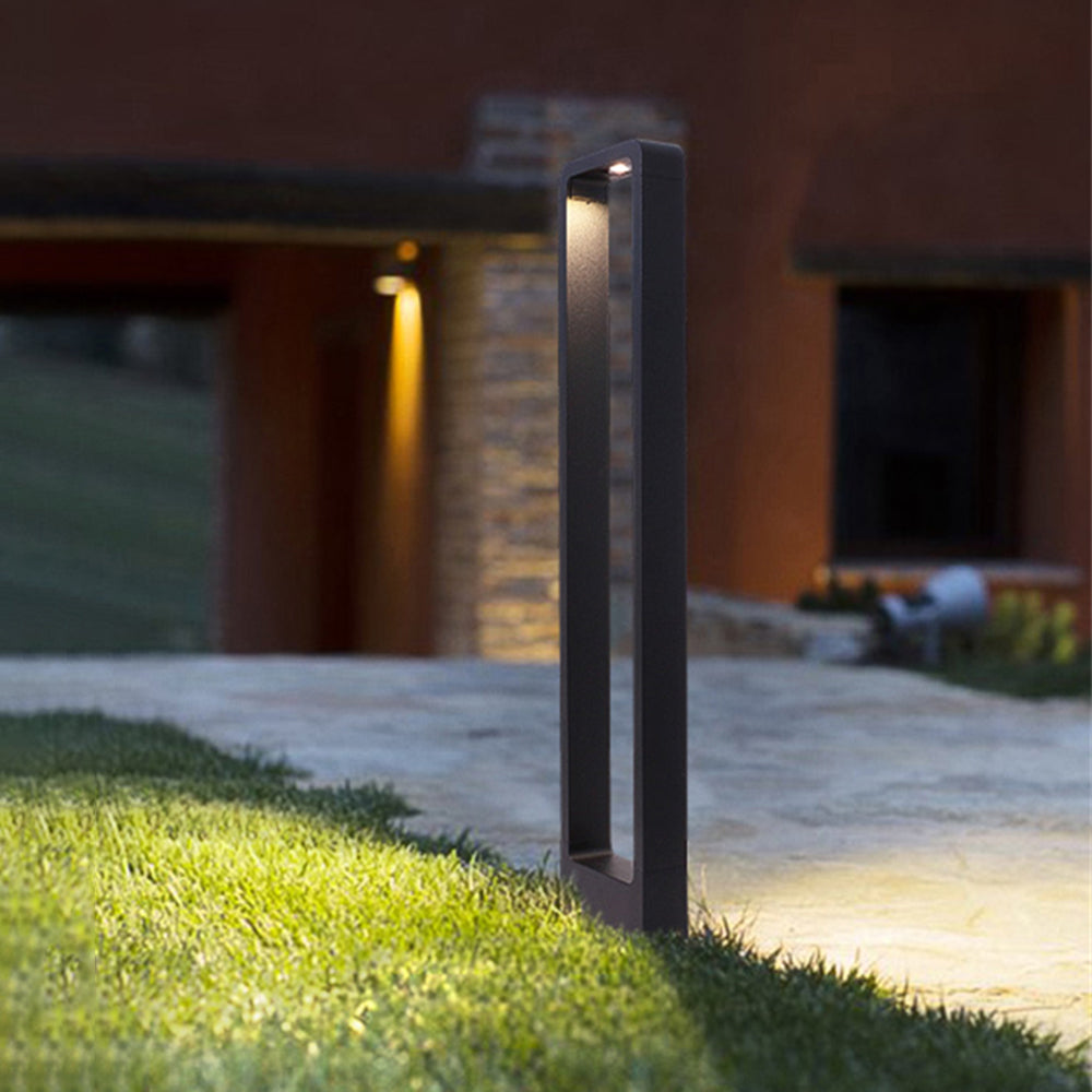 Ray Modern Metal Hollow Rectangle Outdoor Path Light - Lamp Outdoor