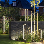 Ray Modern Metal Elliptical Ring Solar Outdoor Path Light - Lamp Outdoor