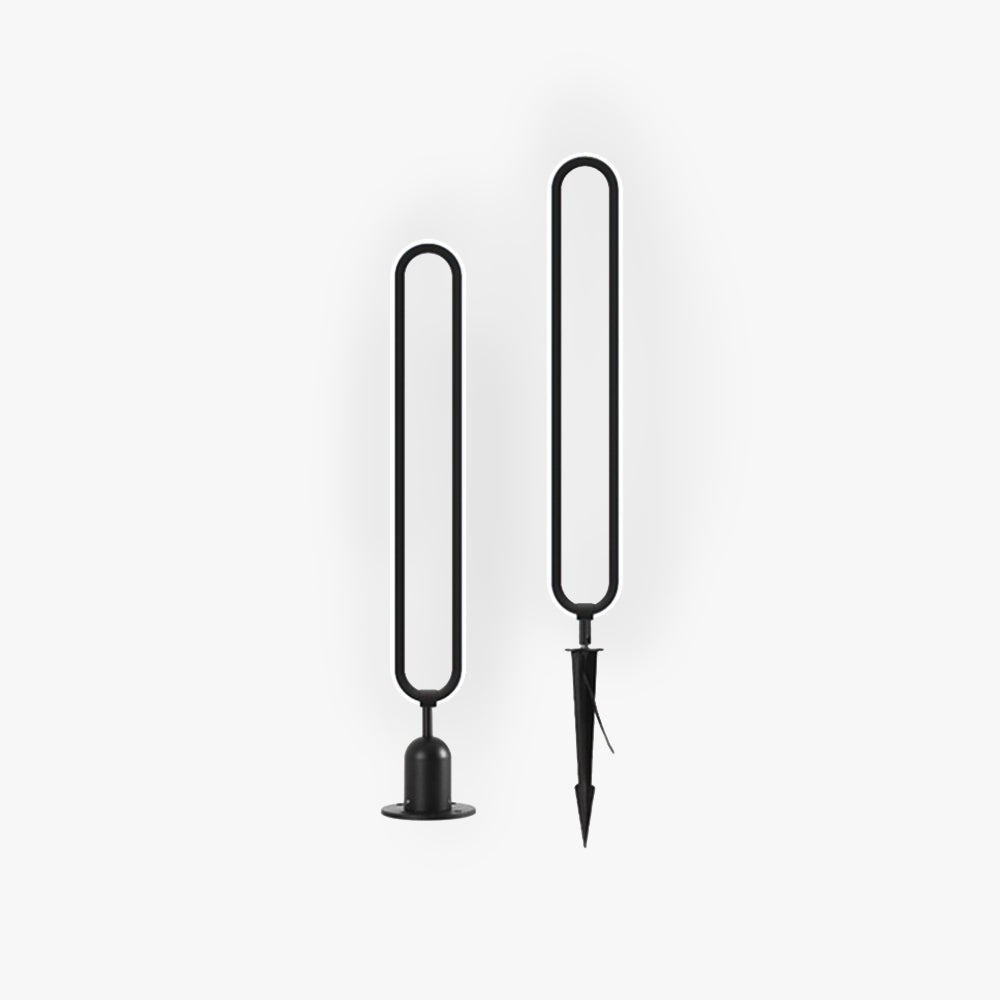 Ray Modern Metal Elliptical Ring Solar Outdoor Path Light - Lamp Outdoor