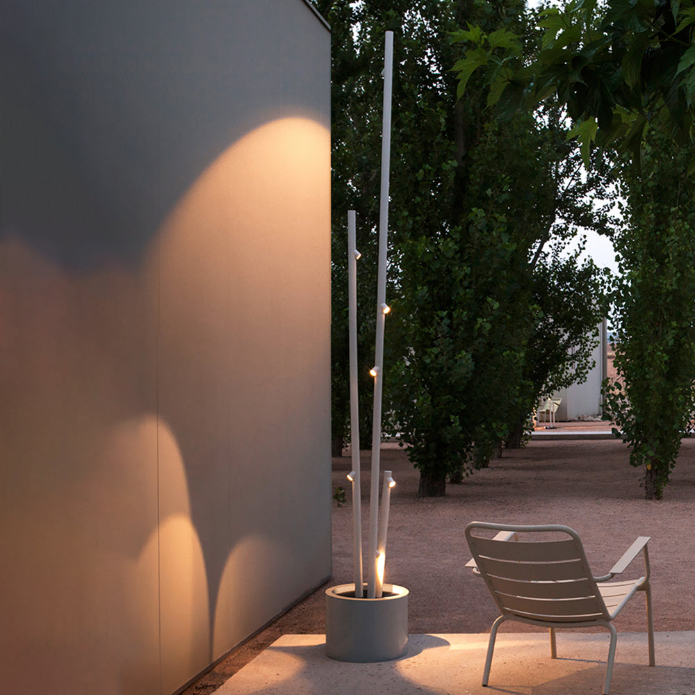 Arisha Bamboo Shape Metal&Glass Outdoor Floor Lamp - Letslighting