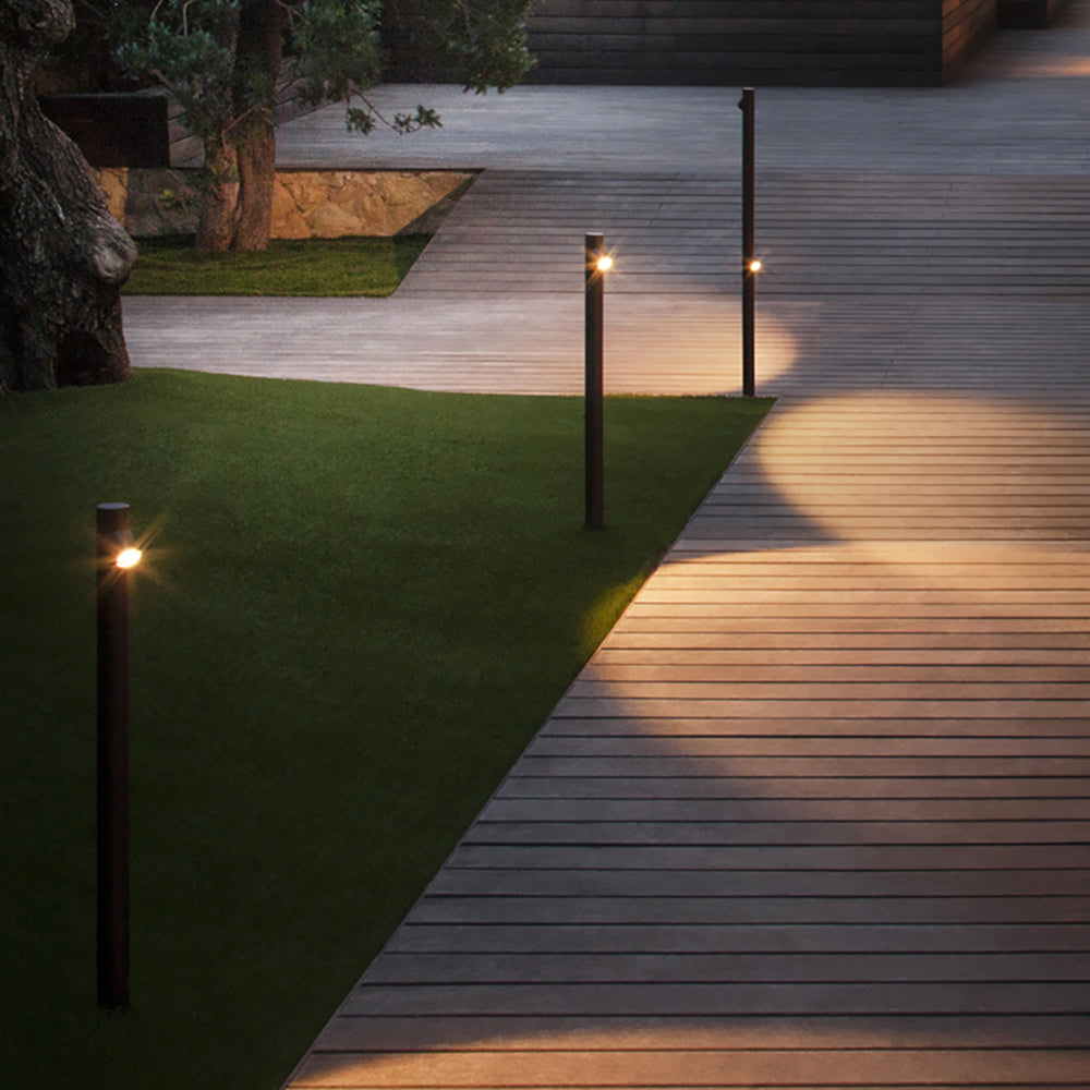 Arisha Bamboo Shape Metal&Glass Outdoor Floor Lamp - Letslighting