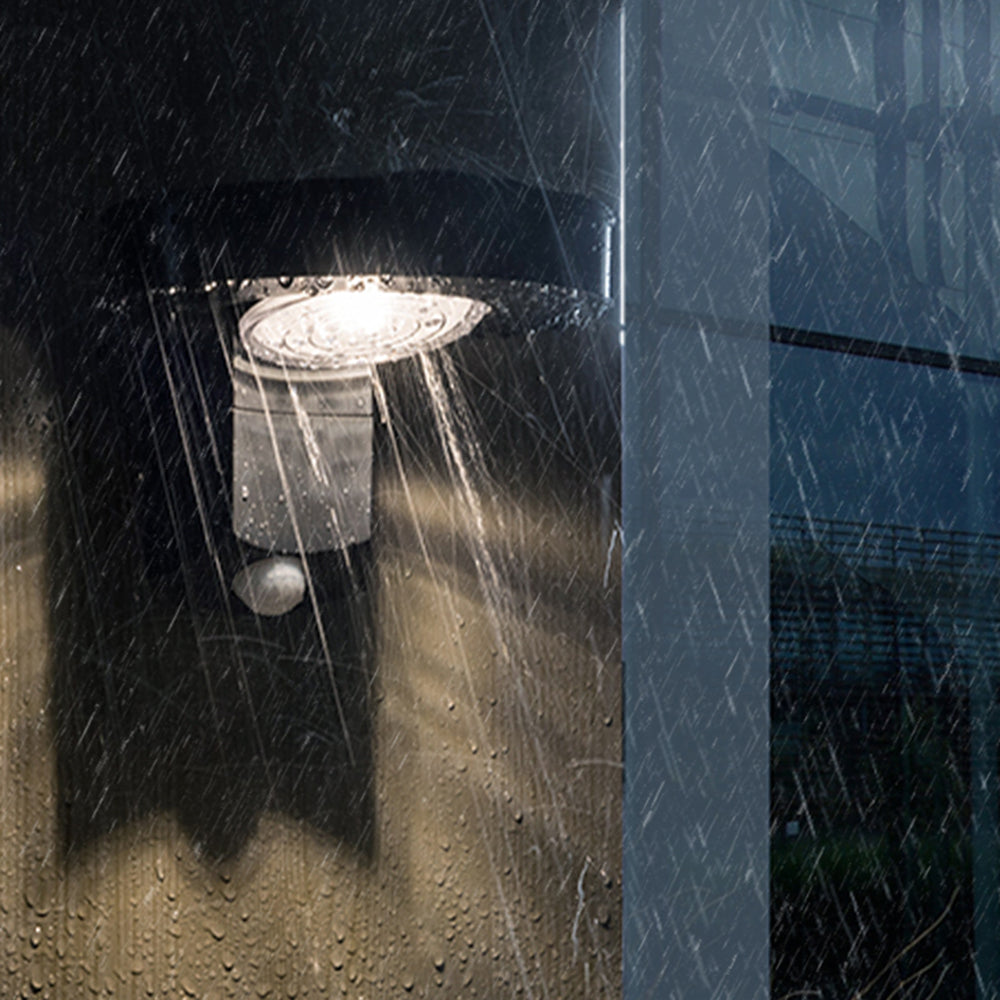Ray Modern Round Metal Acrylic Sensor Solar Waterproof Outdoor Wall Lamp - Lamp Outdoor