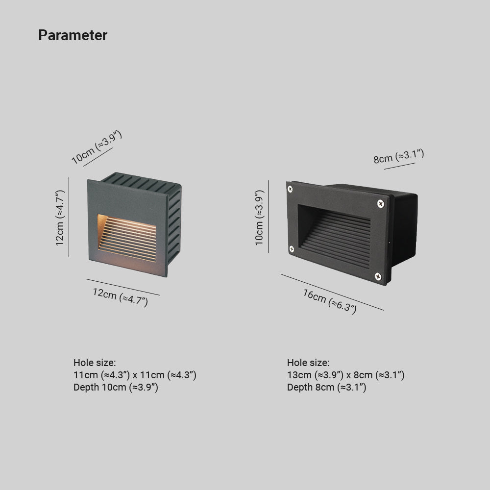 Ray Modern Metal Rectangular Outdoor Deck Step Light - Lamp Outdoor