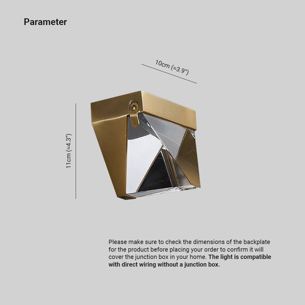 Ray Waterproof Diamond Shape Metal Crystal Outdoor Wall Lamp - Lamp Outdoor