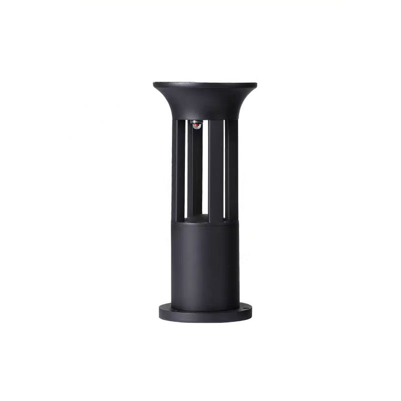 Ray Modern Metal Geometric Hollow Solar Outdoor Bollard Light - Lamp Outdoor
