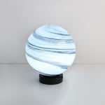 Aria Square Moon Globe Metal Glass Outdoor Light Post - Letslighting