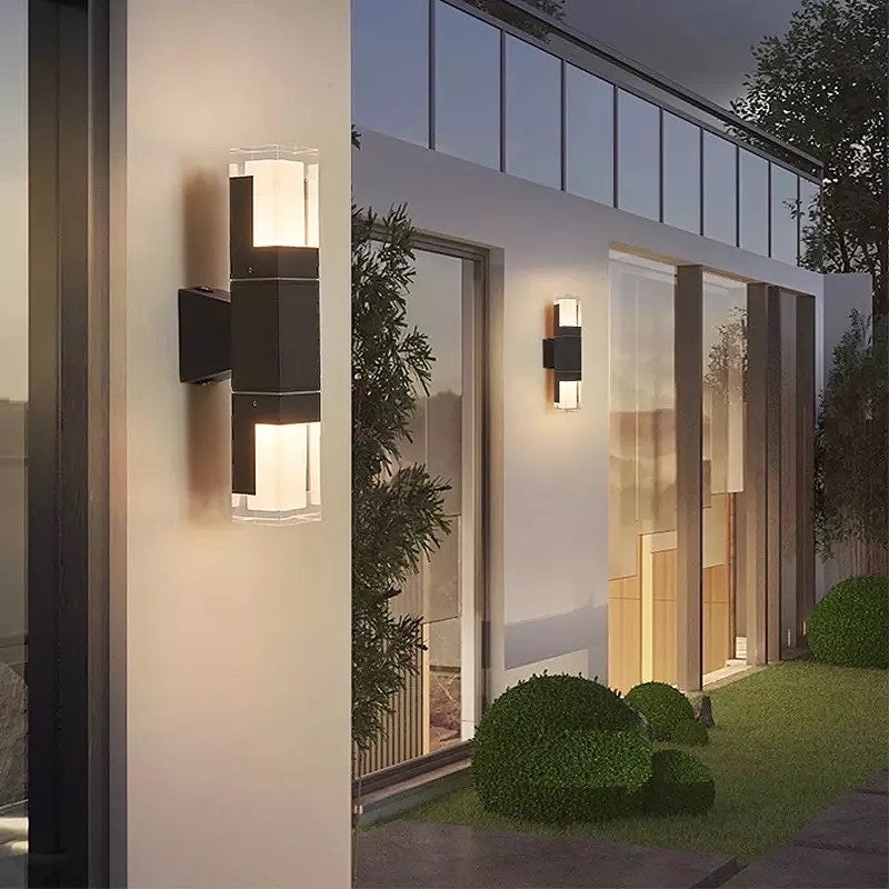 Ray Modern Rectangular Metal Outdoor Wall Lamp - Lamp Outdoor