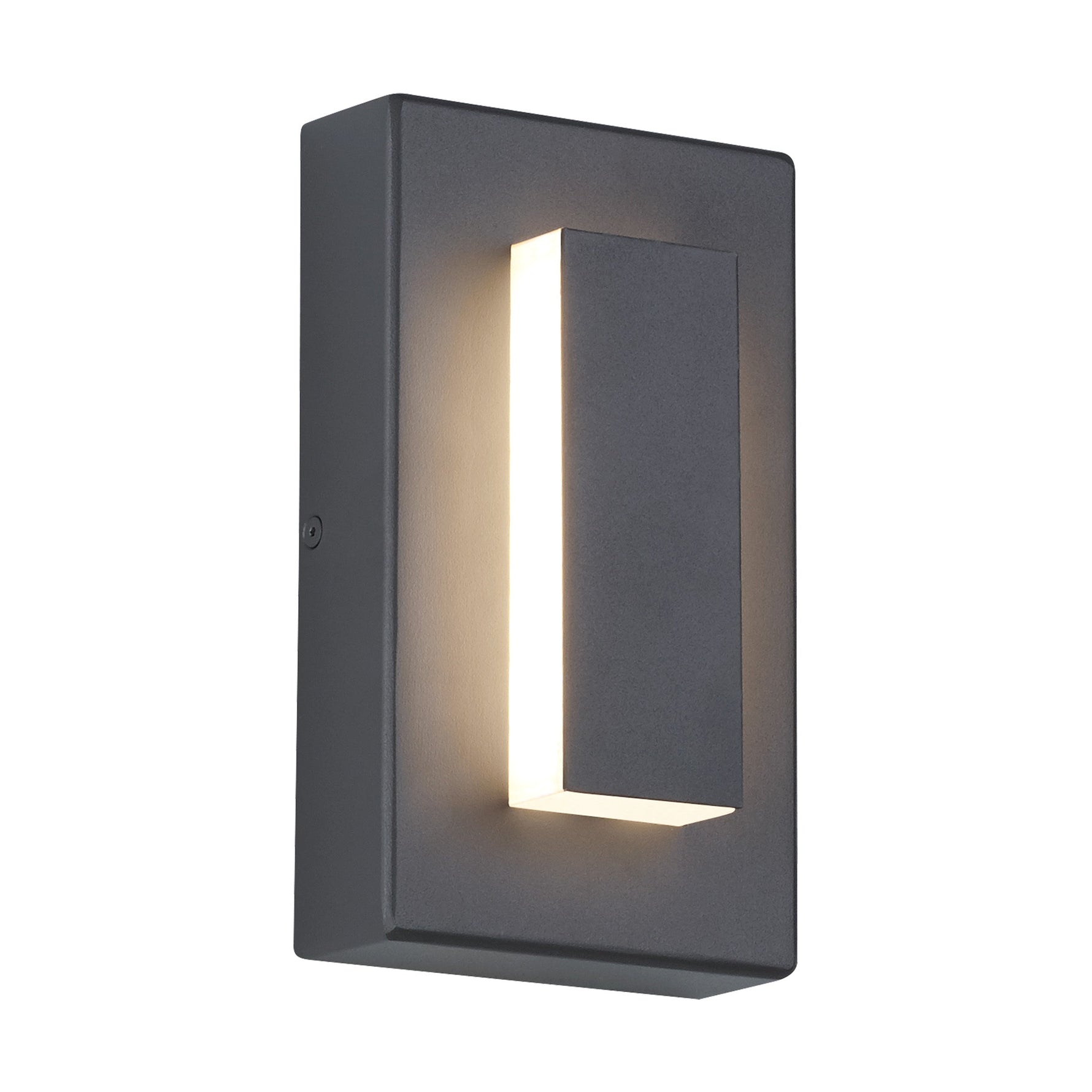 Arisha Modern Square Ring Metal Outdoor Wall Lamp, Dark/Gray Bronze - Letslighting