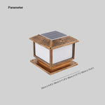 Ray Vintage Rectangle Metal Outdoor Solar Lamps Bronze - Letslighting