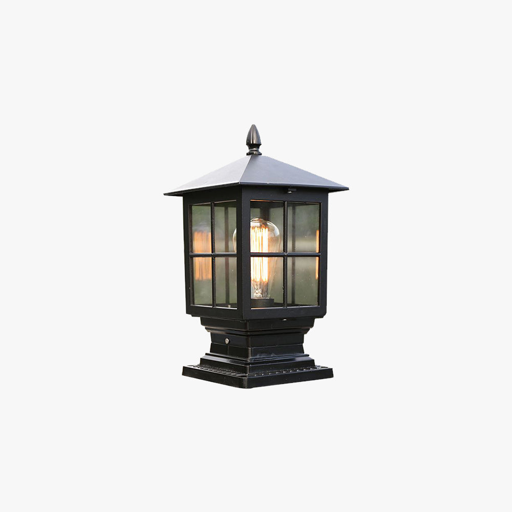 Ray Modern Metal Glass Lantern LED Outdoor Light Post - Lamp Outdoor