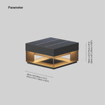 Ray Post Modern Solar Square Metal LED Outdoor Light - Lamp Outdoor