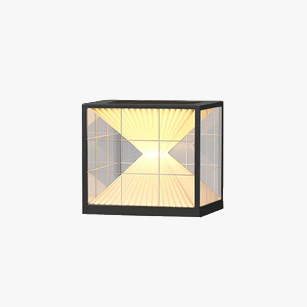 Ray Modern Pyramid Shape Metal Outdoor Floor Lamp - Lamp Outdoor