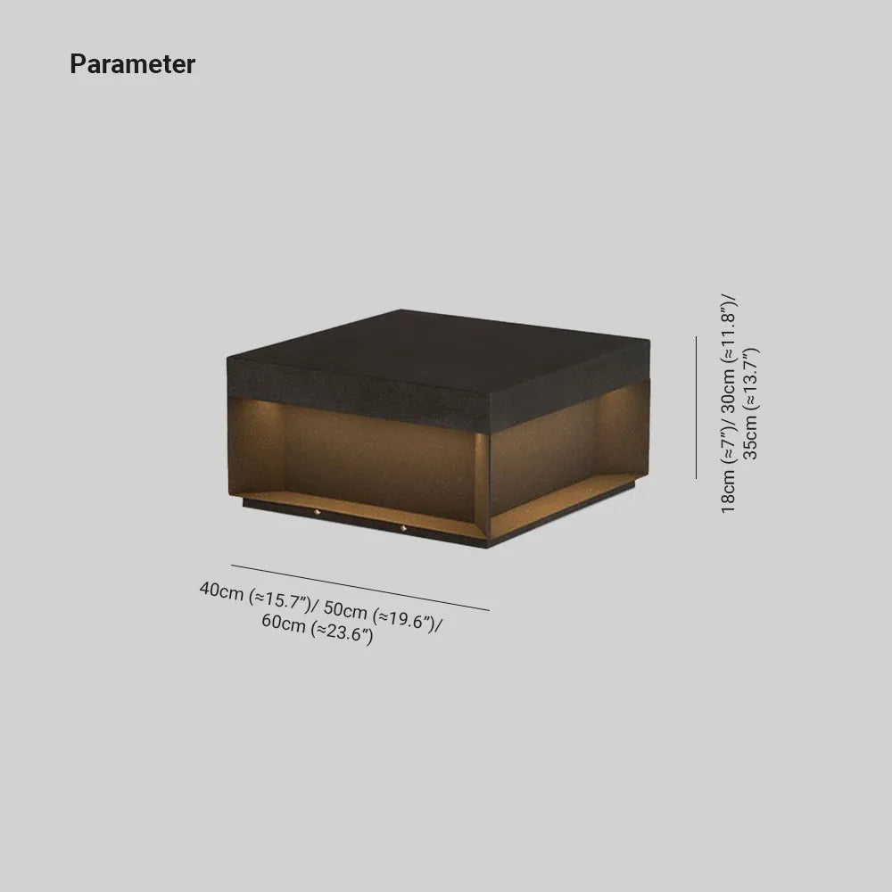 Ray Outdoor Post Lamps Modern Square Solar - Lamp Outdoor