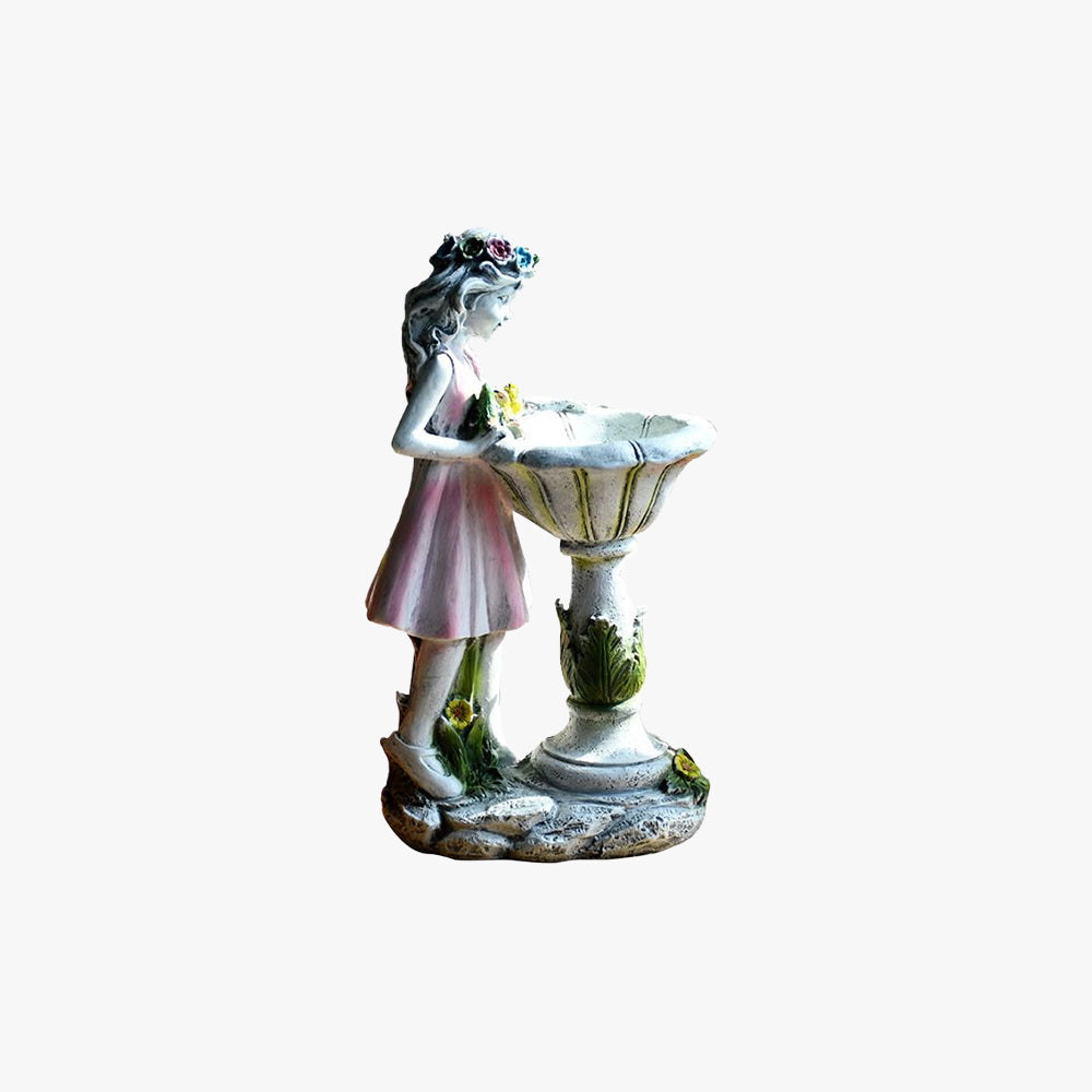 Arisha Cute Fairy Girl Solar Resin Decoration Floor Lamp - Letslighting
